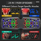 Portable Multifunctional 28 in1 Push Up Board Rack Electronic Counting Chest Back Arms Exercise Training Workout Station With Handles Fitness Equipment