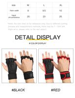 1 Pair Fitness Gloves for Men Women Sports Weight Lifting Body Building Gymnastics Gym Hand Wrist Palm Protector Gloves