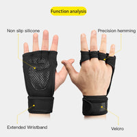 1 Pair Fitness Gloves for Men Women Sports Weight Lifting Body Building Gymnastics Gym Hand Wrist Palm Protector Gloves