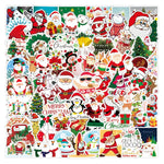 100PCS Cartoon Christmas Stickers Graffiti Luggage Computer Car Guitar DIY Scrapbook Wall Sticker Toys Decoration