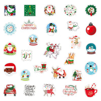 100PCS Cartoon Christmas Stickers Graffiti Luggage Computer Car Guitar DIY Scrapbook Wall Sticker Toys Decoration