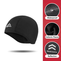 1PCS Winter Warmer Cycling Hat Waterproof Windproof Ear Protection Fleece Hat Cycling Helmet Hats for Outdoor Sports