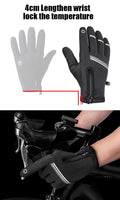 Riding Gloves Bike Warm Cold Windproof Mountain Bike Full Finger Motorbike Electric Car Equipment