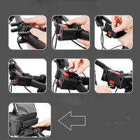 Bicycle Front Handlebar Bag Mobile Cell Phone Holder Multi Function Waterproof Touch Screen Large Capacity