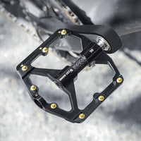 Aluminum Alloy Carbon Fiber Axis Bicycle Pedals Mountain Road Bike BMX MTB Pedals Platform Flat Pedals 3 Bearings Ultralight