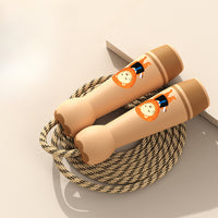 Lightweight Jump Rope Bamboo Beaded Skipping Rope Fabric Wire Gym Aerobic Exercise Sports Fitness For Kids Children Gift