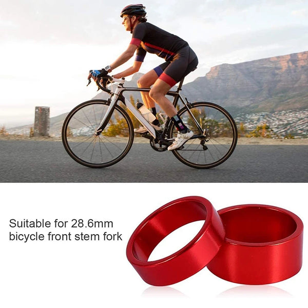 2PCS 10mm Aluminum Alloy Headset Stem Spacer MTB 28.6mm Fork Washer Cap for Road Bike Cycling