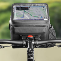 Bicycle Front Handlebar Bag Mobile Cell Phone Holder Multi Function Waterproof Touch Screen Large Capacity