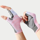 Summer Women Half Finger Gym Fitness Gloves Breathable Anti-Slip Outdoor Sports Fishing Cycling Gloves Female Bicycle Bike