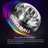 Autostart Wristball GYRO Ball Reduce Pressure Finger Grip Wrist Exercise Grip Ball Decompression Gyroscopic Powerball Hand Exerciser