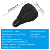 Silicone Gel Bicycle Saddle Cover MTB Road Bike Seat Cover Cushion With Rain Cover Comfort Soft  Anti-slip Shockproof