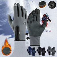 Touchscreen Insulated Gloves, Thermal Windproof Snow-Proof Warm Gloves Winter Sports Ski Riding Bike Mittens,Suit for Running, C