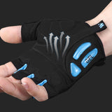 GEL Half Finger Cycling Gloves Bicycle Bike Outdoor Sports Gloves Liquid Silicone Non-slip Breathable