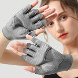 Summer Women Half Finger Gym Fitness Gloves Breathable Anti-Slip Outdoor Sports Fishing Cycling Gloves Female Bicycle Bike