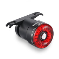 Smart Intelligent Sensor Bicycle Rear Light Lamp Brake Light Crystal Taillights Flash Light IP65 Waterproof Type-C Charging Dual Bracket