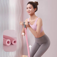 4/6-Tubes Foot Pedal Resistance Band Body Stretch Pull Rope Puller Yoga Exercise Fitness Gym Home Workout