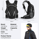 16L Cycling Backpack Bicycle Hydration Bag Outdoor Sport Mountaineering Hiking Climbing Travel Packsack Waterproof Ultralight