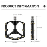 Aluminum Alloy Carbon Fiber Axis Bicycle Pedals Mountain Road Bike BMX MTB Pedals Platform Flat Pedals 3 Bearings Ultralight