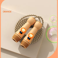 Lightweight Jump Rope Bamboo Beaded Skipping Rope Fabric Wire Gym Aerobic Exercise Sports Fitness For Kids Children Gift