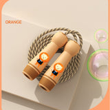 Lightweight Jump Rope Bamboo Beaded Skipping Rope Fabric Wire Gym Aerobic Exercise Sports Fitness For Kids Children Gift