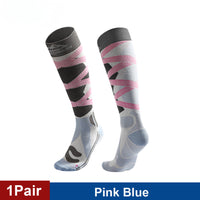 1Pair Ski Socks Cold Weather Socks for Snowboarding Snow Thermal Knee-high Warm Socks Hunting