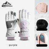 Winter Ski Warm Gloves Men and Women Outdoor Riding Touch Screen Padded Cold Wind Electric Car Gloves