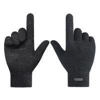 Arctic Velvet Knitted Gloves for Warm Men in Autumn Winter Plush Thick Anti Pilling Wool Touch Screen Anti Slip and Windproof