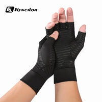 Arthritis Gloves Therapy Joint Silicon Antiskid Compression Gloves Half Finger Cycling Fitness Relief Hand Pain Pressure Gloves