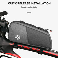 Bicycle Bags Cycling Top Front Tube Frame Bag Phone Case 1.5L Waterproof Storage Pouch Road Bicycle Accessories MTB Bike Bags