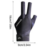 Billiards Glove Left Hand Three Finger Snooker Billiard Glove Non Slip Stickers Elasticity Billiard Training Gloves Accessories