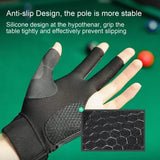 Billiards Glove Left Hand Three Finger Snooker Billiard Glove Non Slip Stickers Elasticity Billiard Training Gloves Accessories