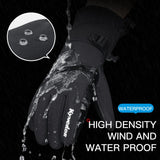 Ski Gloves Touch Screen Outdoor Sports Skiing Gloves Windproof Waterproof PU Resistance Cloth Snow