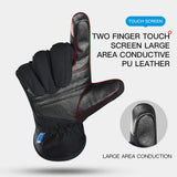 Ski Gloves Touch Screen Outdoor Sports Skiing Gloves Windproof Waterproof PU Resistance Cloth Snow