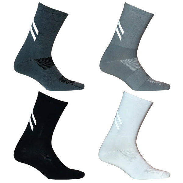 Cycling Socks Reflective New DH Highly Cycling Sports Running Fitness Moisture Wicking Lycra Breathable Mid-Calf Socks