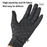 Long Finger Cycling Gloves Padded Warm High Stretch Fabric Road Bike Mountain Bike Winter Warm Gloves Bicycle Equipment