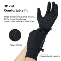 Long Finger Cycling Gloves Padded Warm High Stretch Fabric Road Bike Mountain Bike Winter Warm Gloves Bicycle Equipment