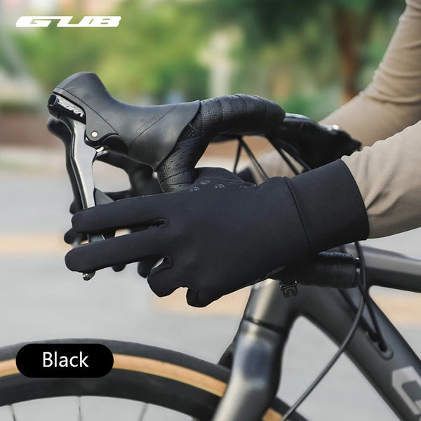 Long Finger Cycling Gloves Padded Warm High Stretch Fabric Road Bike Mountain Bike Winter Warm Gloves Bicycle Equipment