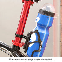 GUB G-21 Bicycle Water Bottle Cage Adapter Adjustable Rotation Bike Water Rack Seatpost Handlebar Bottle Holder Mount Clip