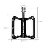 GUB GC020 Bike Pedal Aluminium Flat Platform Pedals Chrome Axle 9/16" MTB Road Bike BMX DU Bearing Pedals Bicycle Parts 275g