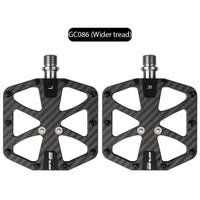 GUB GC086/GC087 Bicycle Carbon Fiber Triple Bearing Pedals Road Bike MTB Wider Tread Pedals Lightweight Bicycle Components