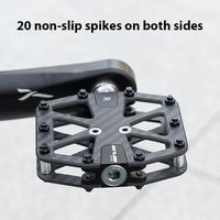 GUB GC086/GC087 Bicycle Carbon Fiber Triple Bearing Pedals Road Bike MTB Wider Tread Pedals Lightweight Bicycle Components