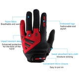 GUB Full Finger Cycling Gloves Touch Screen MTB Road Bike Winter Warm Gloves Shock Absorption Comfortable Windproof