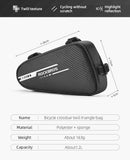 ROCKBROS 1.2LBicycle Bag Side Pockets Twill ToxturoTube Triangle Bag Ride Without Touch Lengs Reflective Bag Bike Accessories