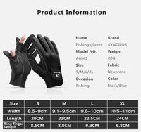 Fishing Gloves 2 Half Finger Resistance Anti Slip Outdoor Sports Waterproof