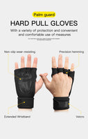 1 Pair Fitness Gloves for Men Women Sports Weight Lifting Body Building Gymnastics Gym Hand Wrist Palm Protector Gloves