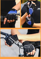 WEST BIKING Half Finger Cycling Gloves Shockproof Wear Resistant Breathable MTB Road Bicycle Gloves Men Women Sports Bike Gloves