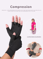 Arthritis Gloves Therapy Joint Silicon Antiskid Compression Gloves Half Finger Cycling Fitness Relief Hand Pain Pressure Gloves