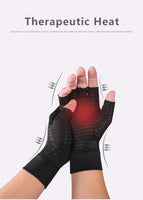 Arthritis Gloves Therapy Joint Silicon Antiskid Compression Gloves Half Finger Cycling Fitness Relief Hand Pain Pressure Gloves