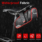 WEST BIKING MTB Road Bike Saddle Bag Waterproof Bicycle Tools Bag Reflective Rear Seatpost Bag Basket Cycling Accessories