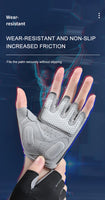 Half-Finger Fitness Gloves Anti-slip Breathable Palm Cycling Sports Weightlifting Gloves Dumbbell Training Wrist Guard